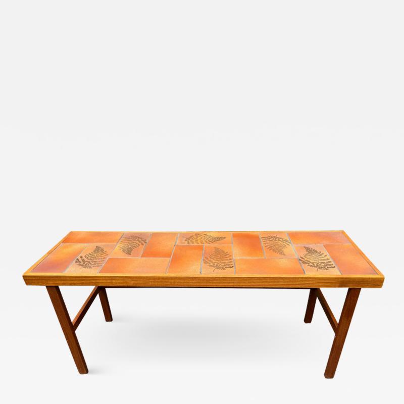 DANISH MID CENTURY MODERN TILE AND TEAK CONSOLE BY TRIOH