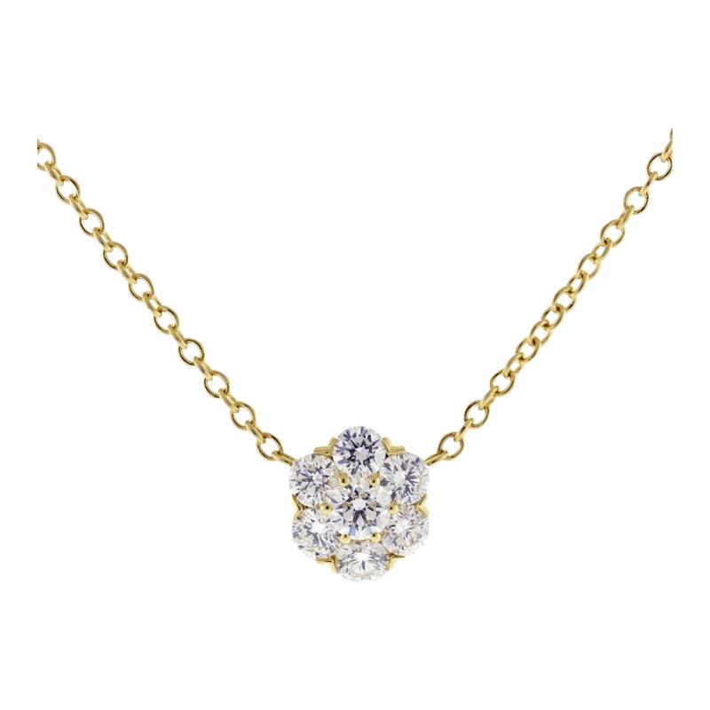 DIAMOND FIORE DIAMOND CLUSTER PENDANT