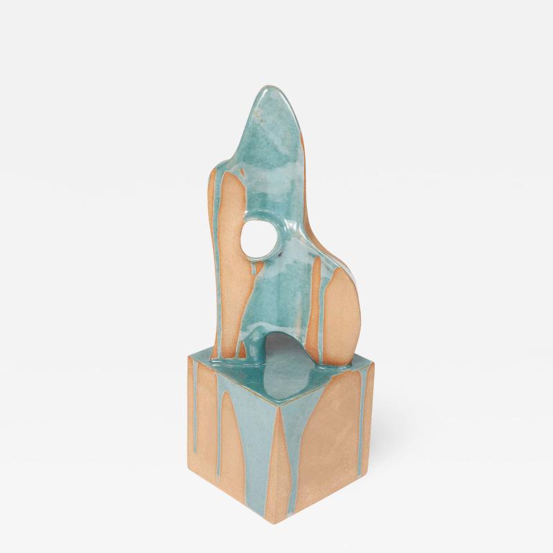 DRIPPING GLAZED CERAMIC ABSTRACT SCULPTURE