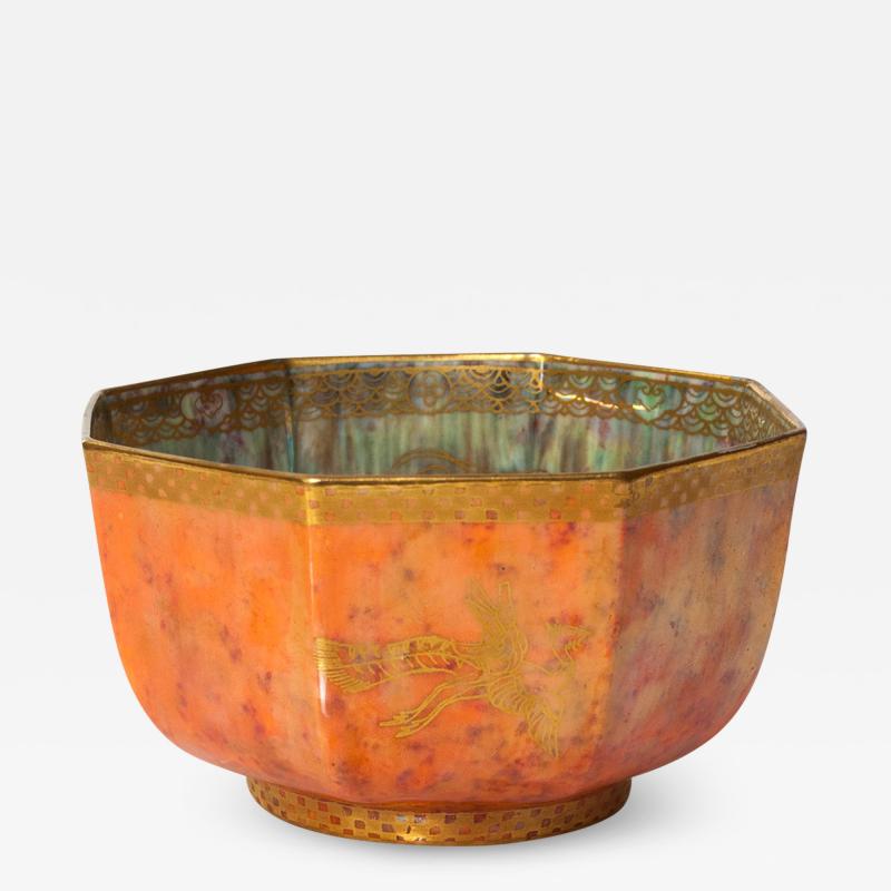 Daisy Makeig Jones WEDGWOOD FAIRYLAND LUSTRE BOWL BY DAISY MAKEIG JONES IN ORANGE