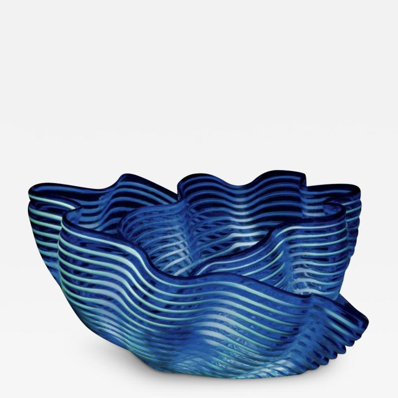 Dale Chihuly Capri Blue Seaform