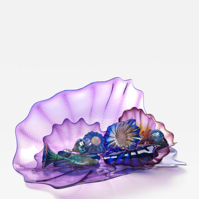 Dale Chihuly Orchid and Kings Blue Persian Set 2006