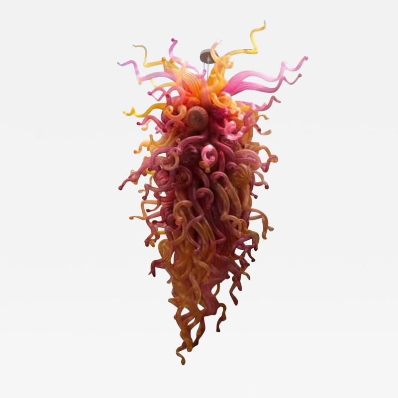 Dale Chihuly Pink Yellow Chandelier 2002