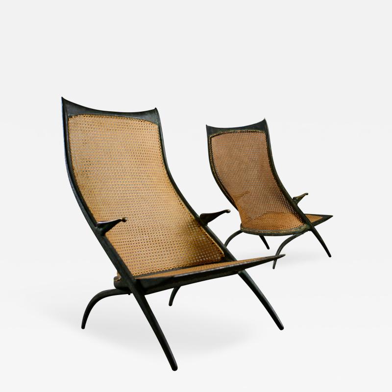 Dan Johnson Pair of Dan Johnson Gazelle Lounge Chairs