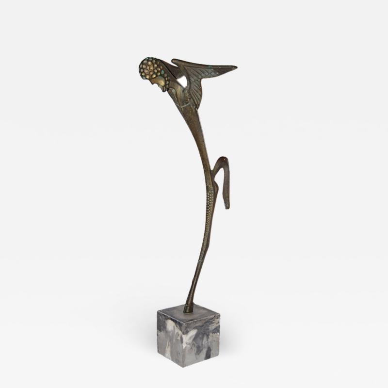 Dan Johnson Unique Bronze Icarus Sculpture