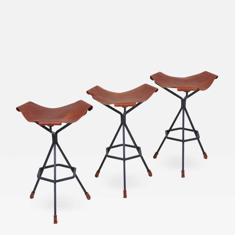 Dan Wenger Set of Three Bar Stools by Dan Wenger US