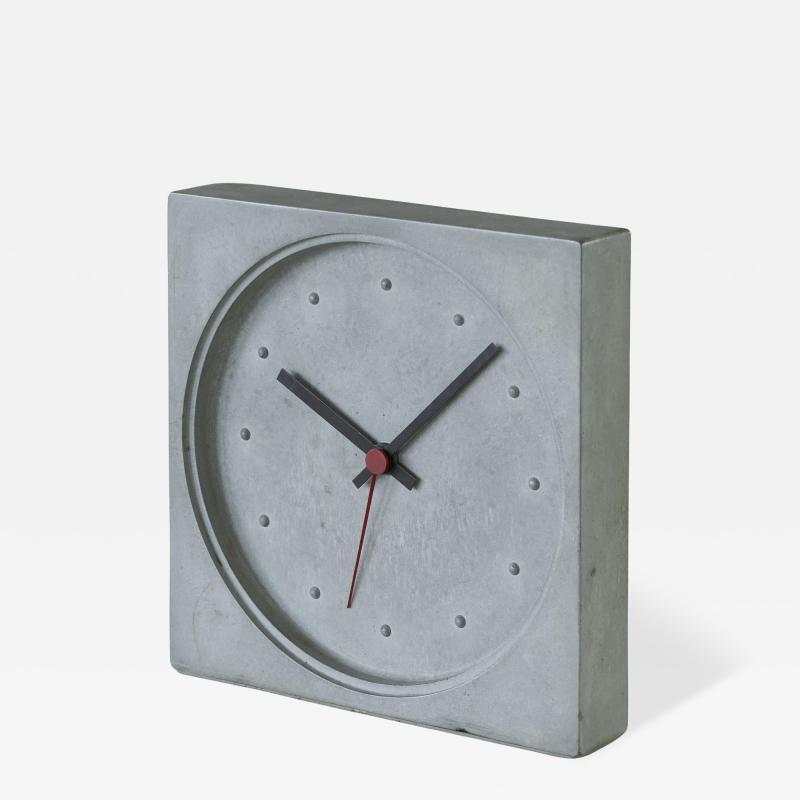 Danese Milano Kuno Prey Concrete Clock 1986