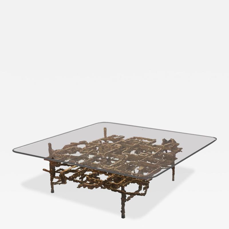 Daniel Gluck Daniel Gluck Maze Coffee Table in Bronze 1969