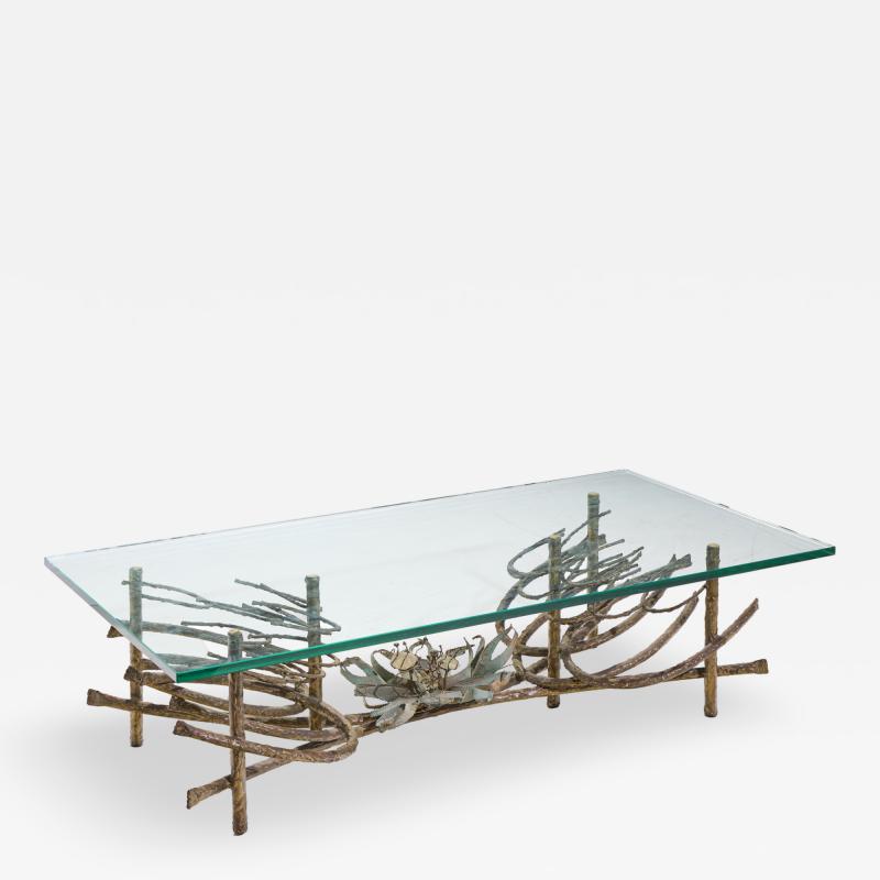 Daniel Gluck Daniel Gluck Mid Century Sculptural Bronze Coffee Table