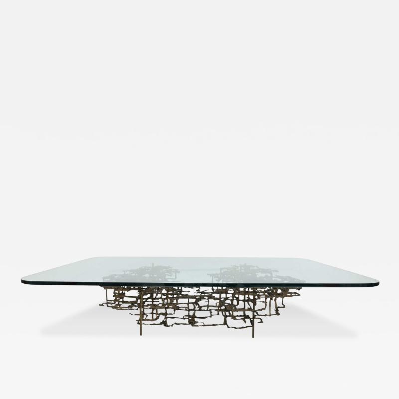 Daniel Gluck Daniel Gluck Sculptural Coffee Table in Bronze 1970s