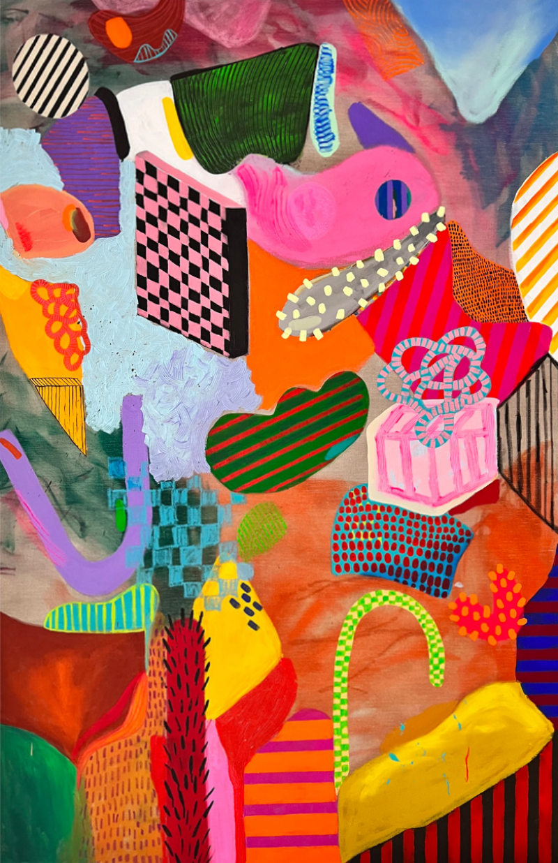 Daniela Marin Playful Garden I Abstract painting 2021