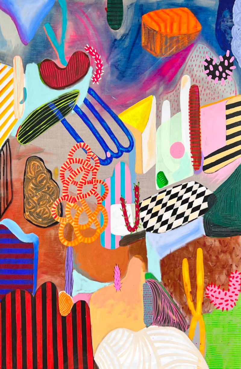 Daniela Marin Playful Garden II Abstract painting 2021