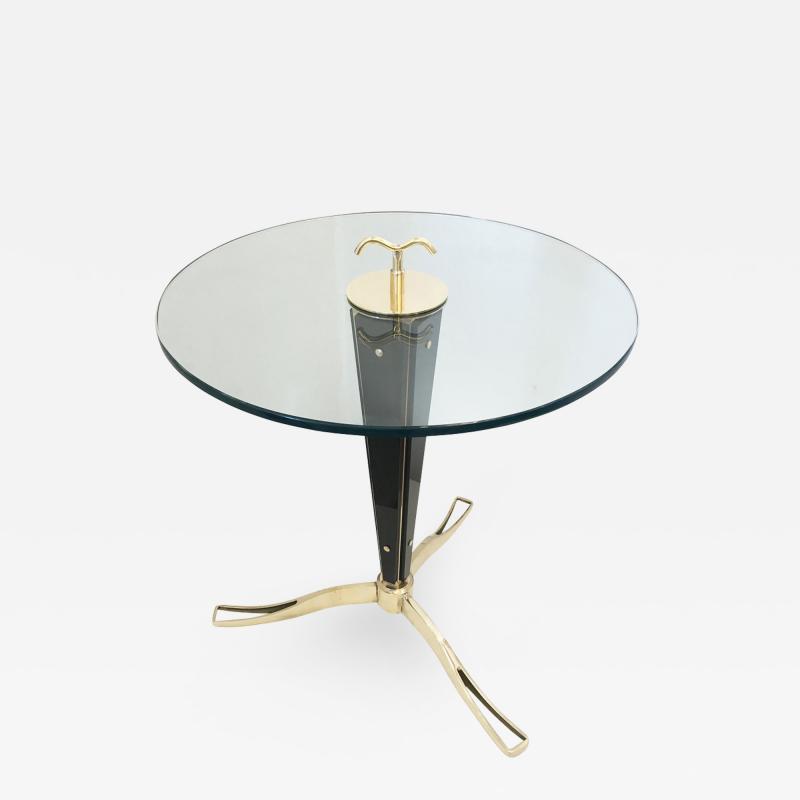 Daniele Bottacin Nero Glass Side Table by Daniele Bottacin for Gaspare Asaro