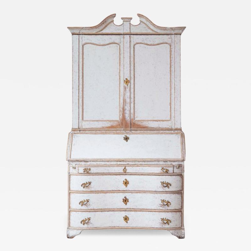 Danish 18th Century Rococo Secretary c 1760