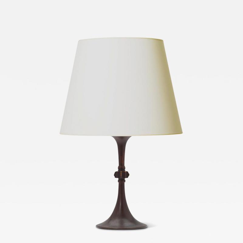 Danish Art Deco Table Lamp in Bronze