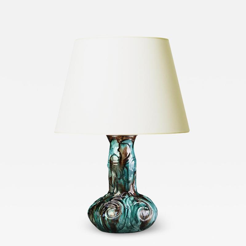 Danish Art Nouveau Table Lamp