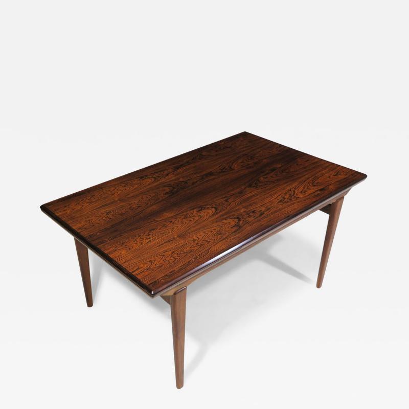 Danish Brazilian Rosewood Dining Table with Draw Leaves