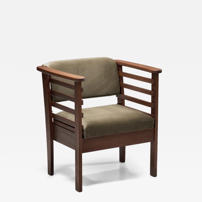 Danish Cabinetmaker Armchair with Wooden Frame Denmark Mid 20th Century
