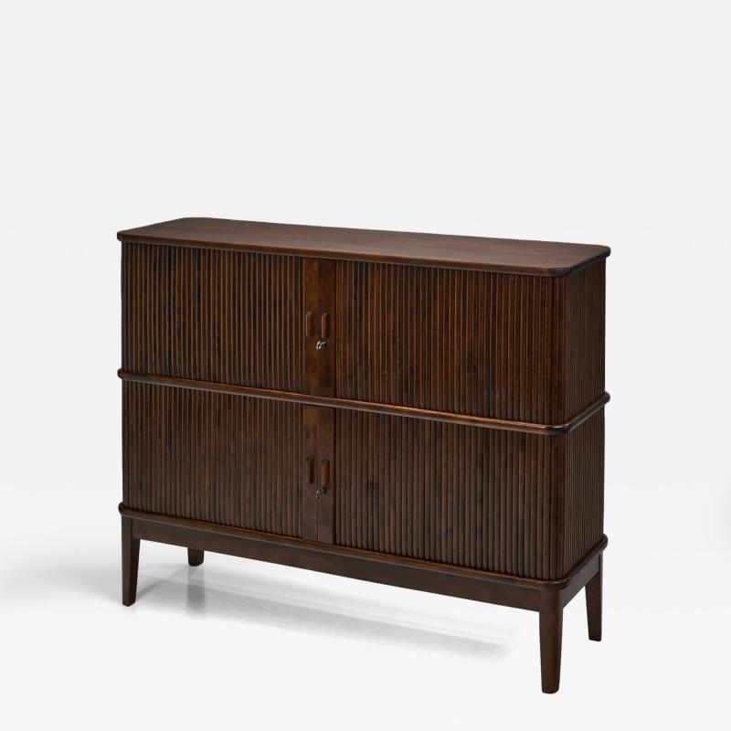 Danish Cabinetmaker Sideboard with Sliding Doors Denmark Mid 20th Century