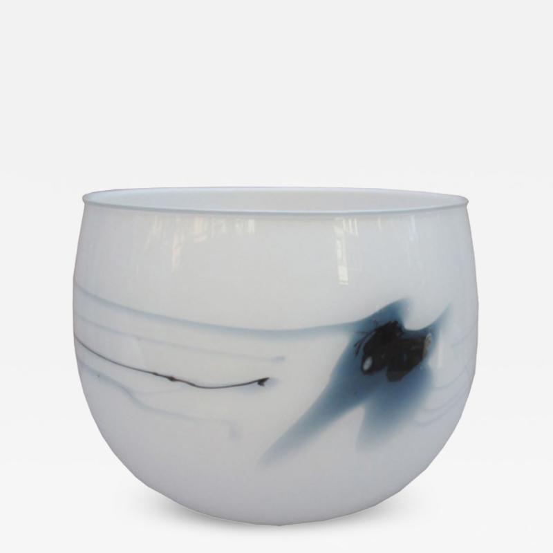 Danish Michael Bang Holmegaard Glass Cache Pot Denmark