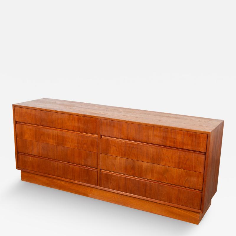 Danish Mid Century Modern Long Teak Dresser