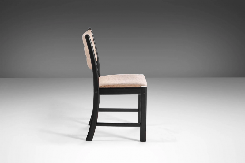 Danish Modern Dining Chair / Desk Chair in Afromosia and Original Knit