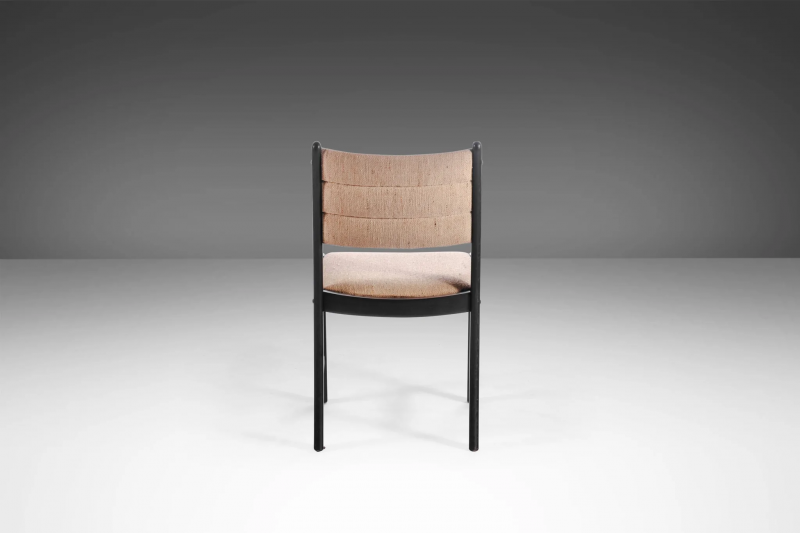 Danish Modern Dining Chair / Desk Chair in Afromosia and Original Knit