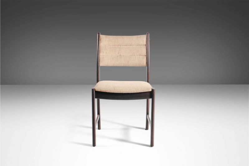 Danish Modern Dining Chair / Desk Chair in Afromosia and Original Knit