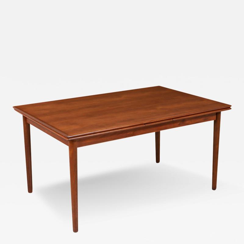 Danish Modern Expanding Teak Dining Table with Draw Leaves