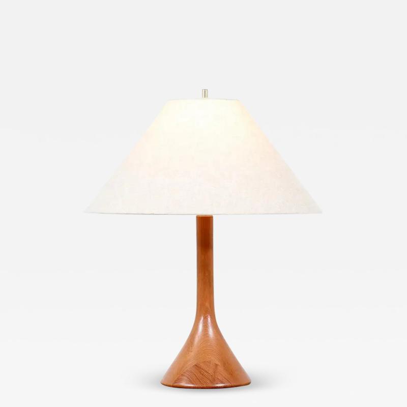 Danish Modern Sculpted Teak Table Lamp
