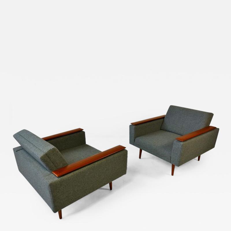 Danish Modern Sleek Low Lounge Chairs