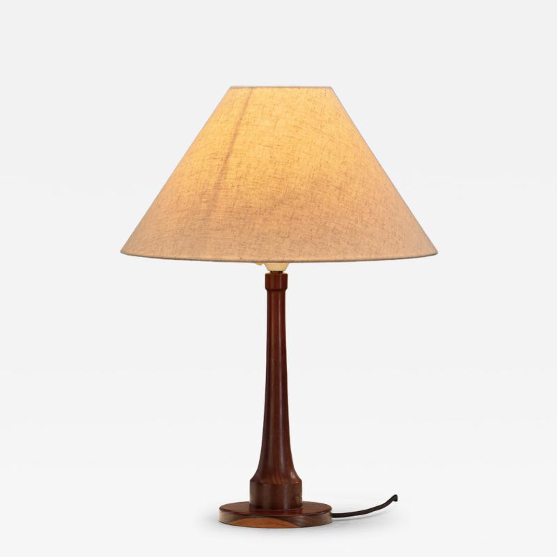Danish Modern Table Lamp with Fabric Shade Denmark Mid 20th Century