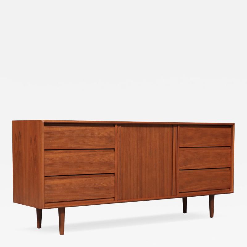 Danish Modern Tambour Door Teak Dresser by Danflex Systems