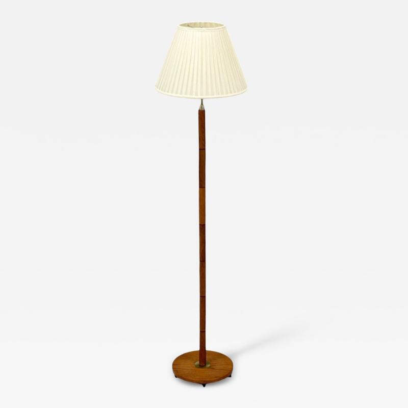 Danish Modern Teak Brass Floor Lamp Denmark 1960s