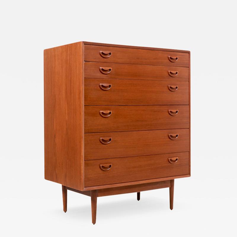 Danish Modern Teak Chest of Drawers Dresser