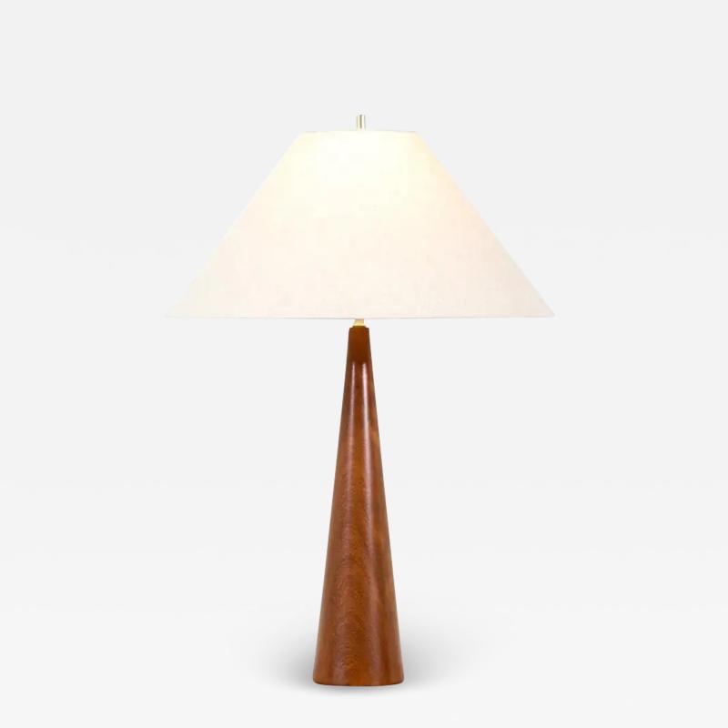 Danish Modern Teak Cone Shape Table Lamp