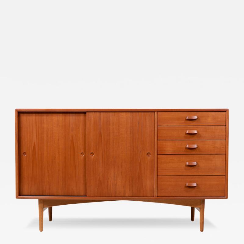 Danish Modern Teak Oak Credenza with Drawers