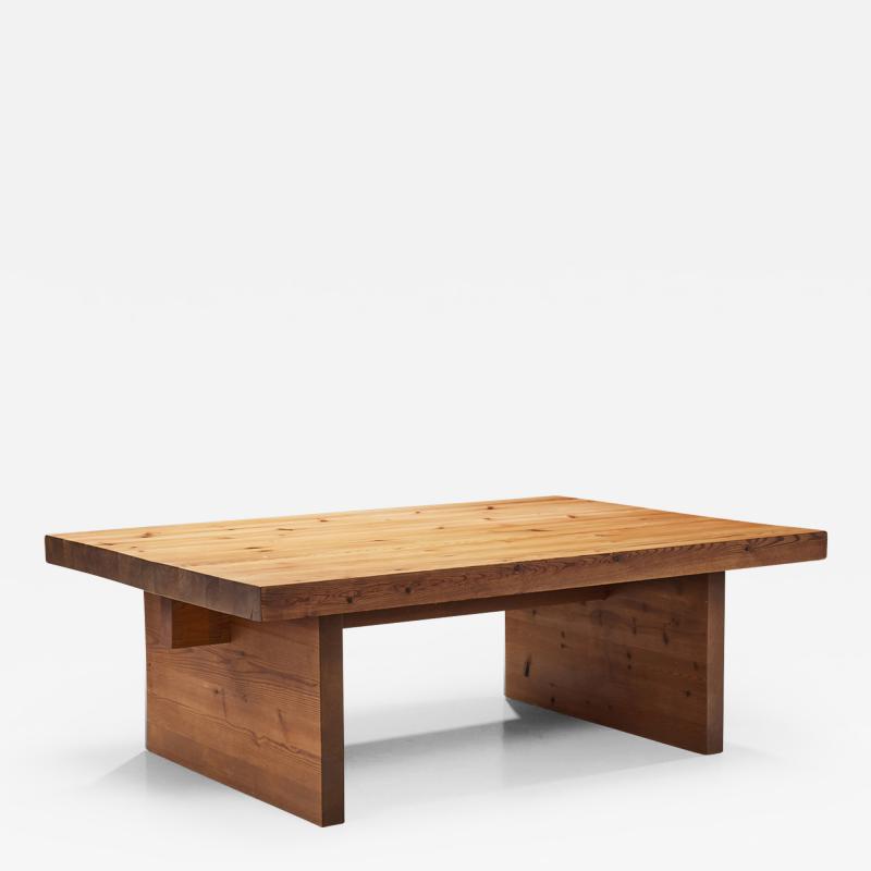 Danish Rectangular Pine Coffee Table Denmark ca 1970s