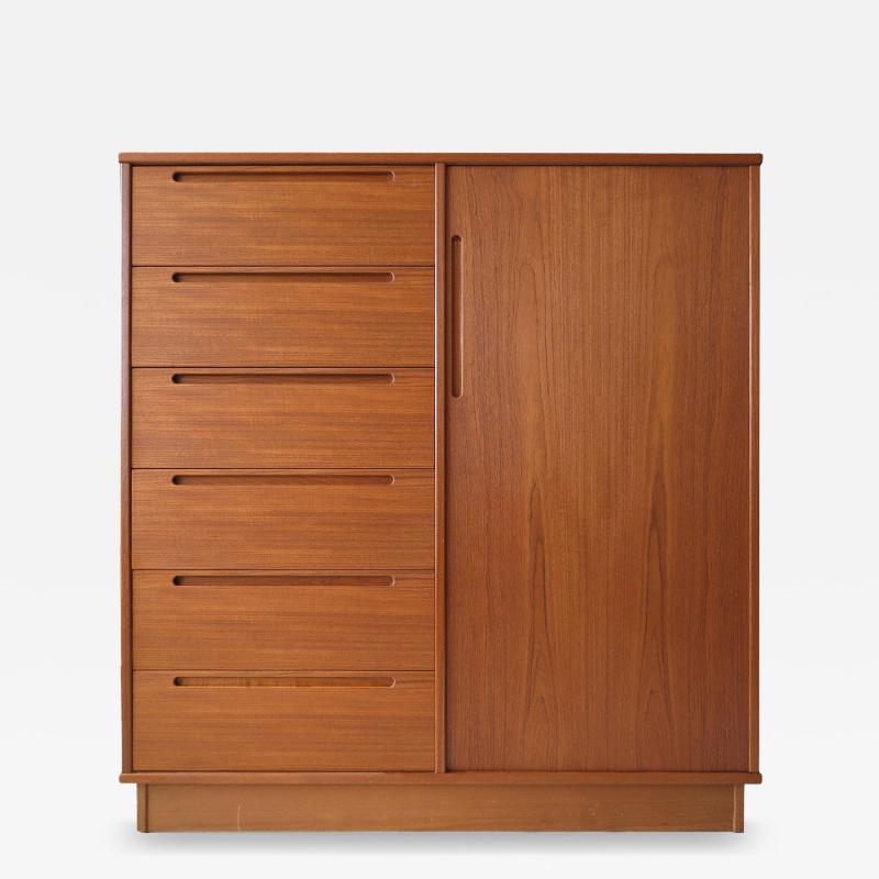 Danish Teak Gentleman s Chest Armoire by Nils Jonsson for Torring