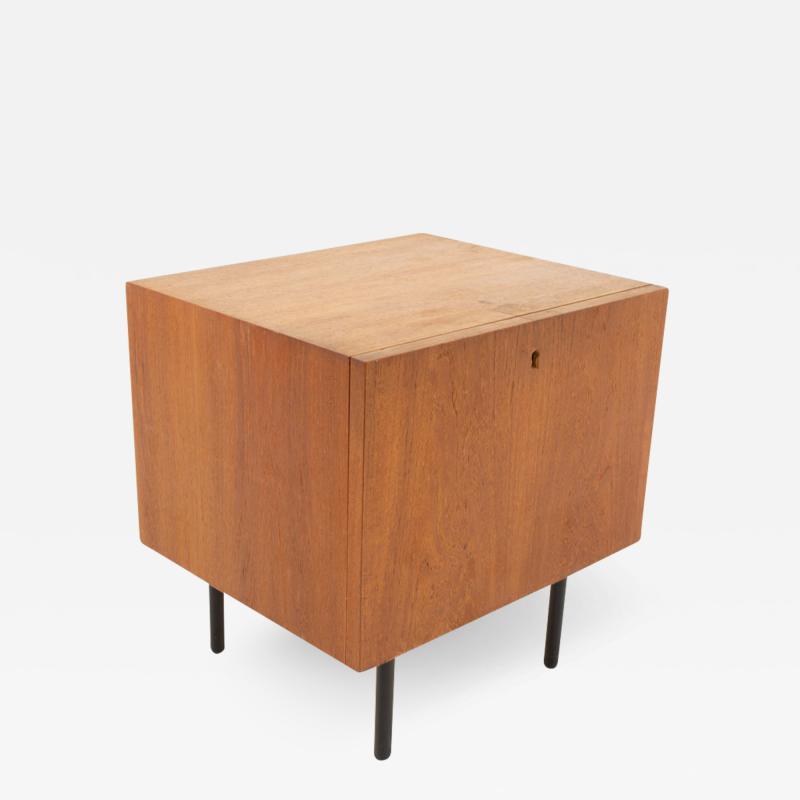 Danish Teak Mid Century Key Holder Nightstand