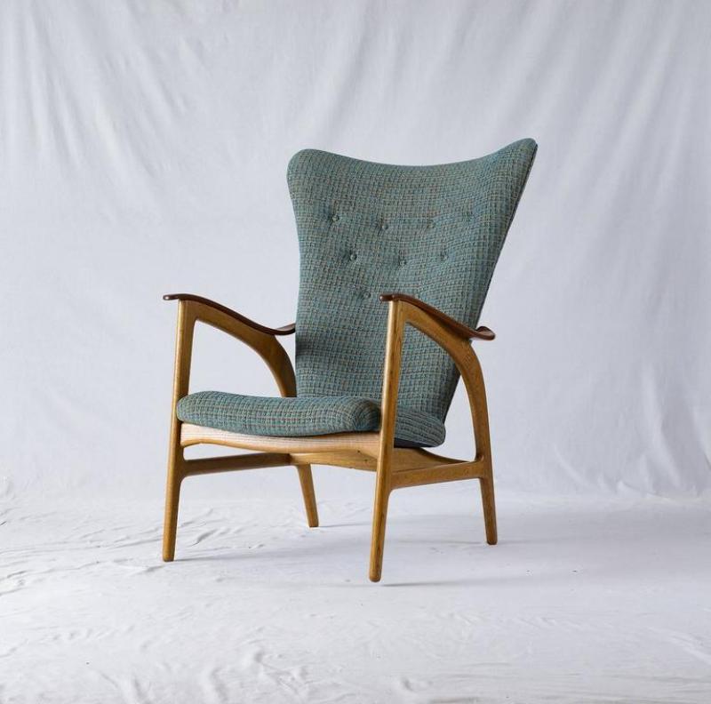 Danish Wingback Lounge Chair