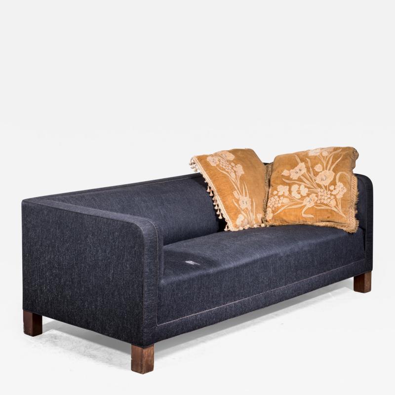 Danish sofa with charcoal colored wool upholstery 1940s