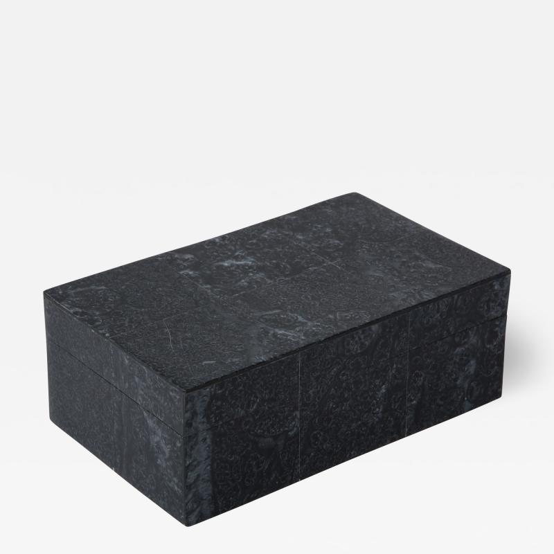 Dark Grey Resin Obsidian Keepsake Box