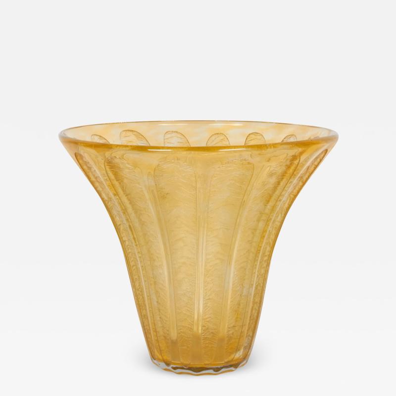 Daum Nancy French Art Deco Vase by Daum Nancy