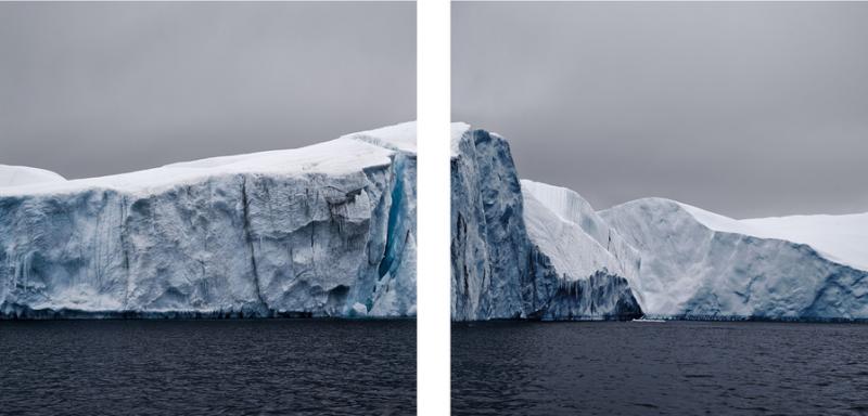David Burdeny Melting Iceberg Antarctica diptych 