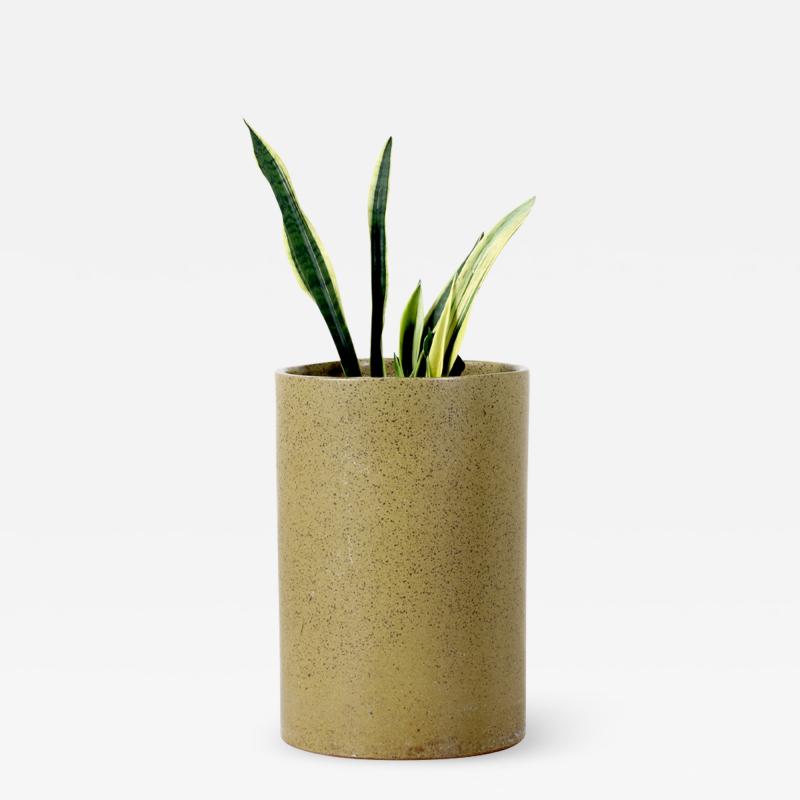 David Cressey California Modern Pro Artisan Olive Green Stoneware Planter by David Cressey