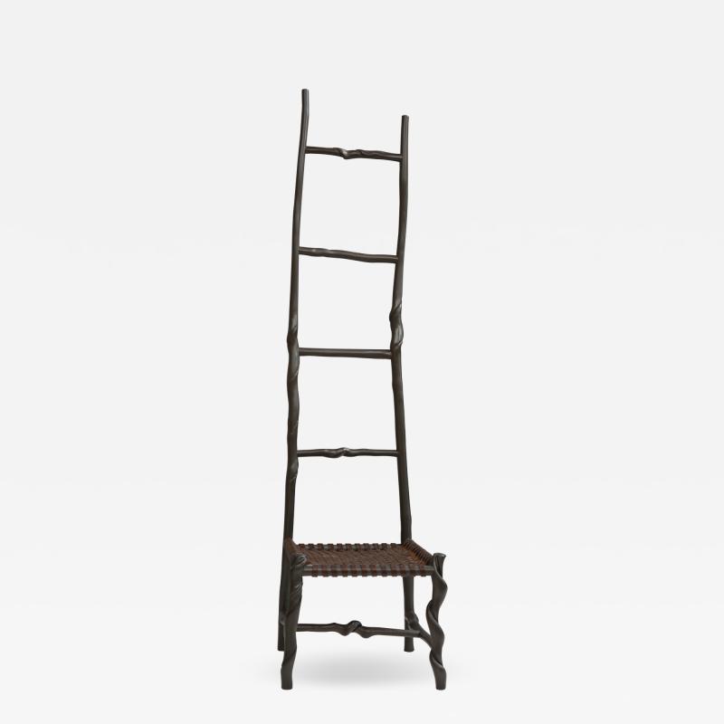 David Ebner Twisted Stick Ladder Back Chair by David Ebner