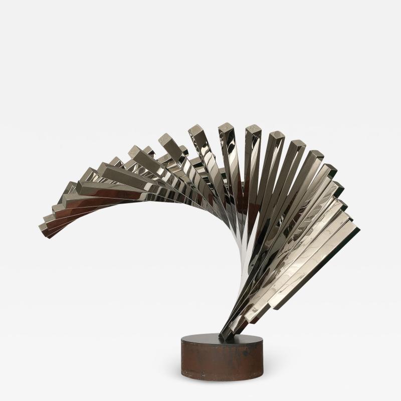 David Lee Brown David Lee Brown Abstract Stainless Steel Sculpture for United Airlines