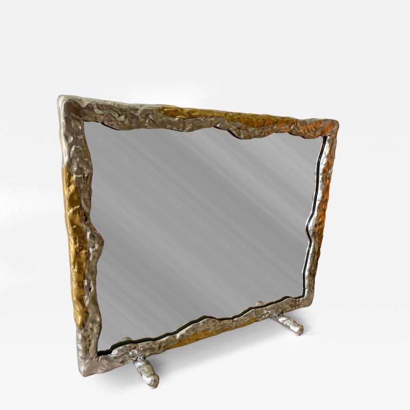 David Marshall David Marshall Brutal Style Brass and Aluminum Vanity Mirror