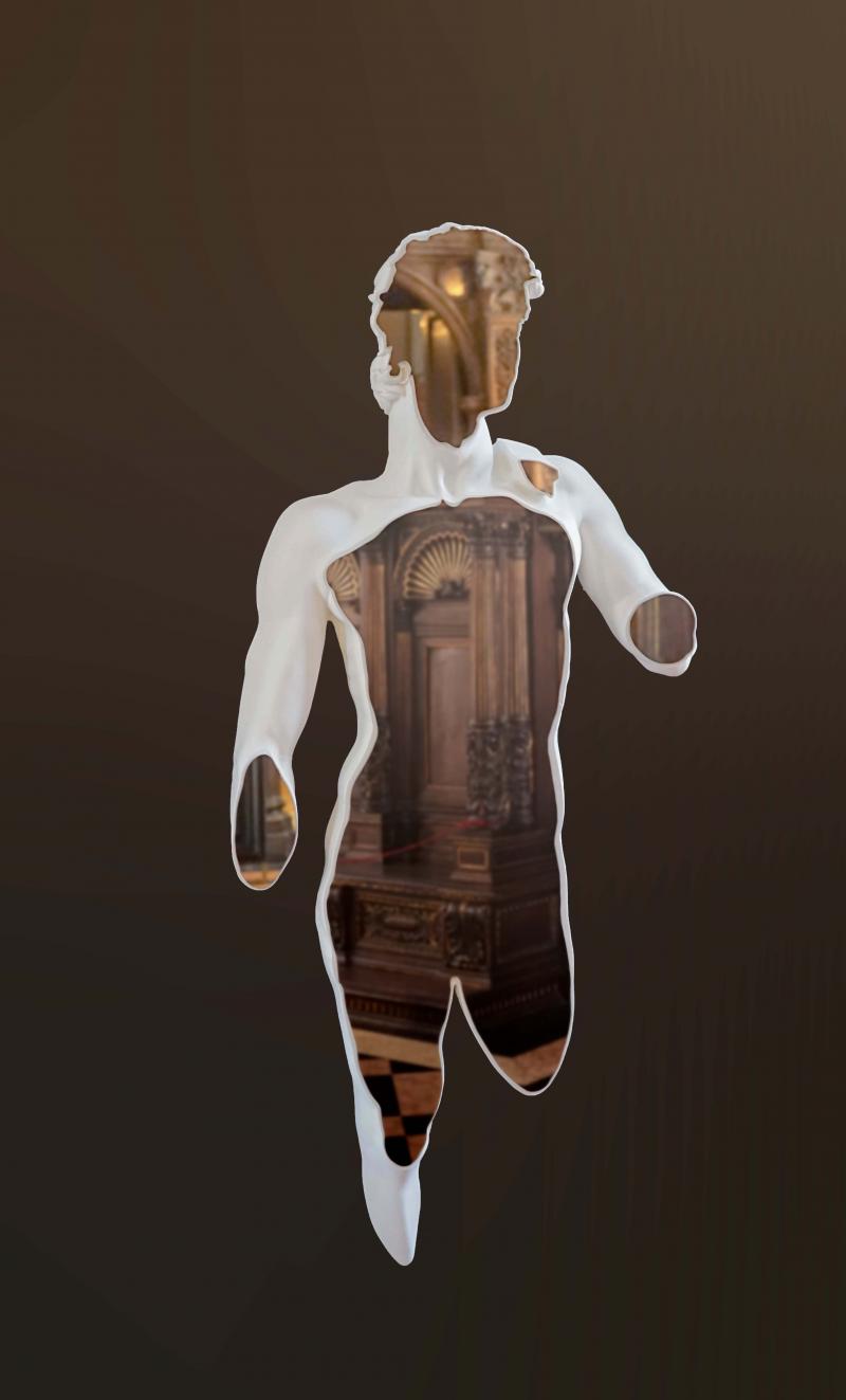 David Mirror Sculpture Augmented Reality by Eduard Locota